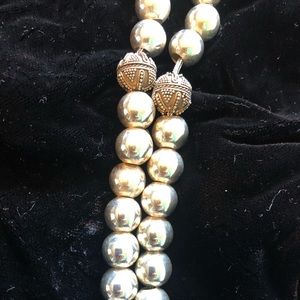 Large silver with designer silver beads Opa beads necklace